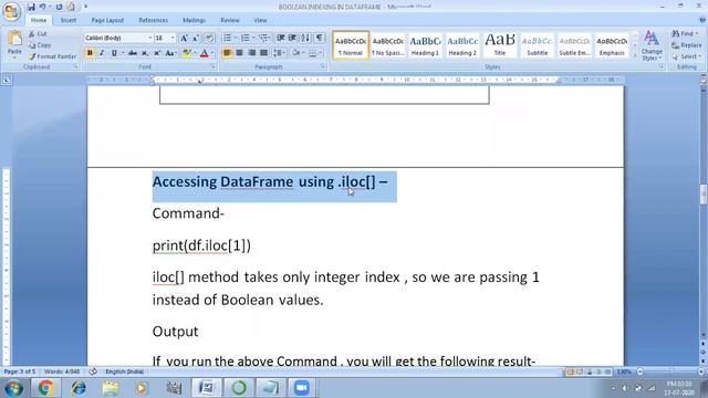 Boolean Indexing in DataFrame | Operations performed on DataFrame | Python Pandas Tutorial | IP смотреть онлайн