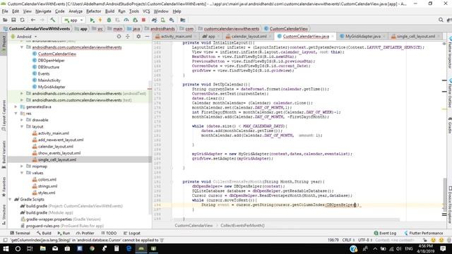 Calendar view with events android part 2 смотреть онлайн