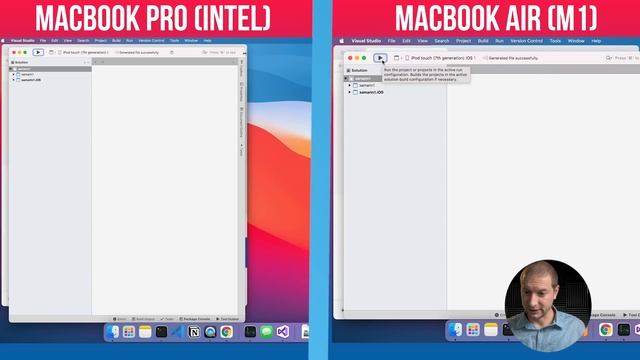 M1 MacBook Air Running Visual Studio and Xamarin for Mac смотреть онлайн
