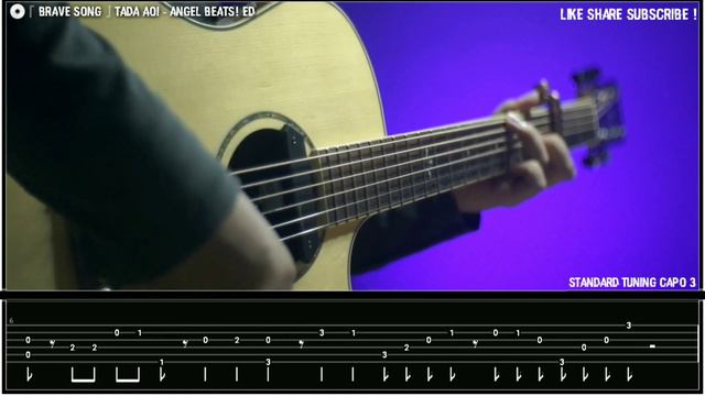 Angel Beats! - Brave Song - FINGERSTYLE GUITAR TAB PLAYTROUGH смотреть онлайн