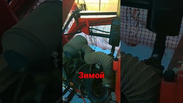 Запуск минитрактора Уралец 224 зимой. смотреть онлайн