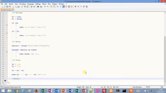 Tutorial 3 - PHP Data Types - Part 2 смотреть онлайн