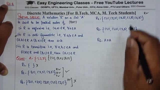 L26: Partial Order Relation | Solved Examples | Discrete Mathematics Lectures in Hindi смотреть онлайн
