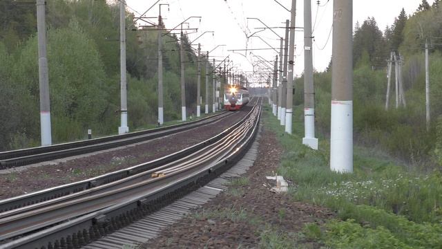 Электропоезд ЭД4М-0474 ЦППК перегон Голицыно - Петелино смотреть онлайн