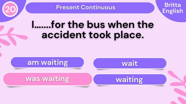 Present Continuous Tense Quiz || English Grammar || Part 1 смотреть онлайн
