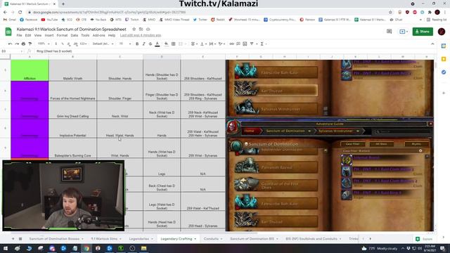 Patch 9.1 Warlock Sanctum of Domination Spreadsheet! Builds, Legendaries, Sims, Bosses and More смотреть онлайн
