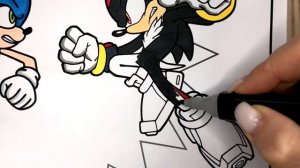Sonic vs Shadow Coloring Pages / Sonic 3 Predictions/ How to draw Sonic vs Shadow