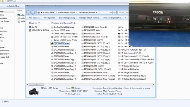 how to fix epson l220 printer service required error смотреть онлайн