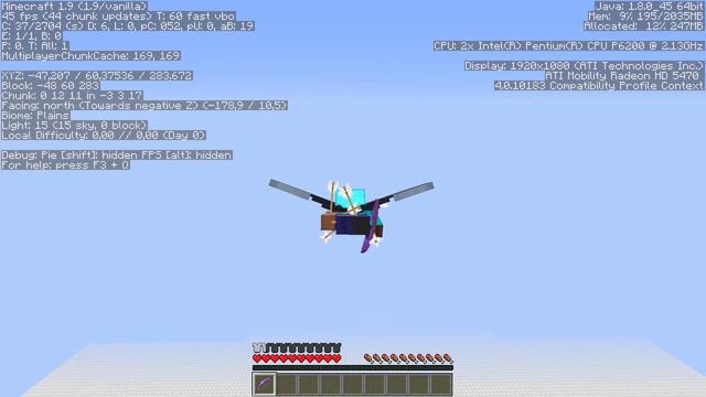 Баг на бесконечный полёт (Minecraft 1.9) смотреть онлайн
