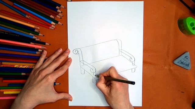 Как нарисовать скамейку. Онлайн-школа рисования "Малевашки" смотреть онлайн
