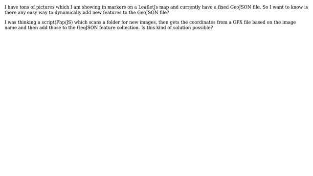 GIS: How can I dynamically add features to a GeoJSON file? смотреть онлайн