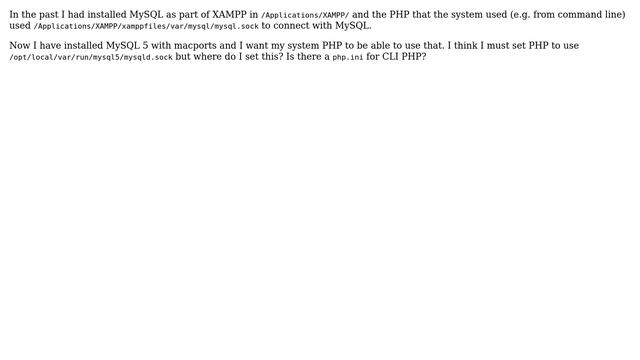 Change the mysql.sock that the system PHP uses смотреть онлайн
