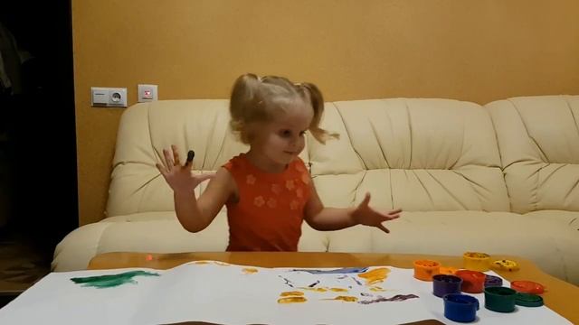 Как рисовать пальчиковыми красками смотреть онлайн