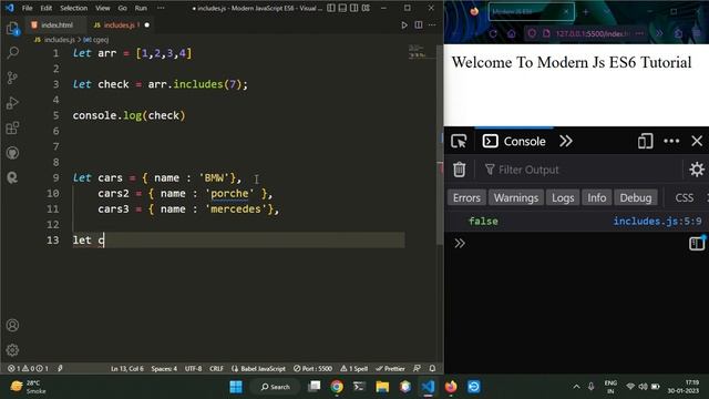 Includes Method in Modern JavaScript смотреть онлайн