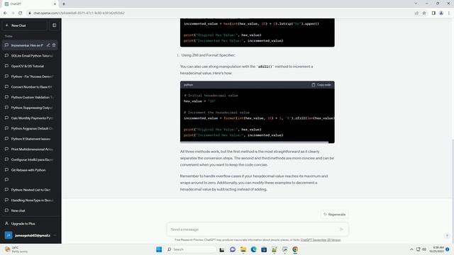 Ways to increment hex in python смотреть онлайн