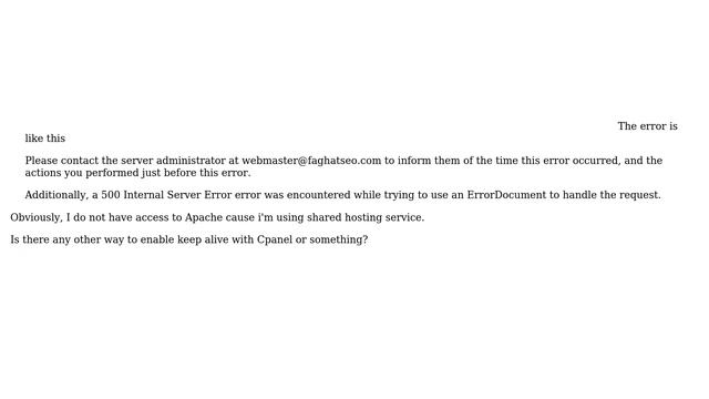 Wordpress: How can I enable keep alive (Not accessing to Apache)? смотреть онлайн