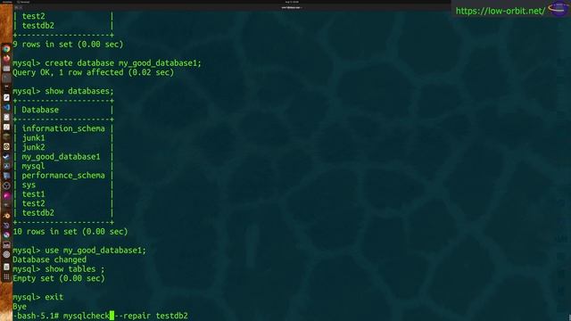 MySQL - Repair Database - Partial Example смотреть онлайн