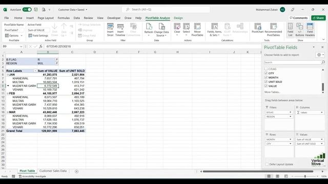 Select & Move Functions in Pivot Table | Free Online Excel Course | Module 2-6 | Excel Tips & Trick смотреть онлайн