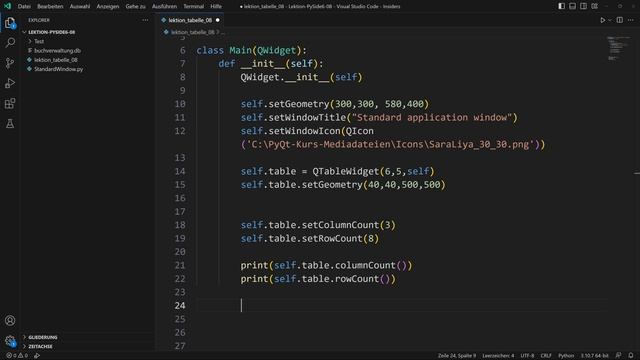 PySide6 - Python - SQLite [QTableWidget Methods] # 08 смотреть онлайн