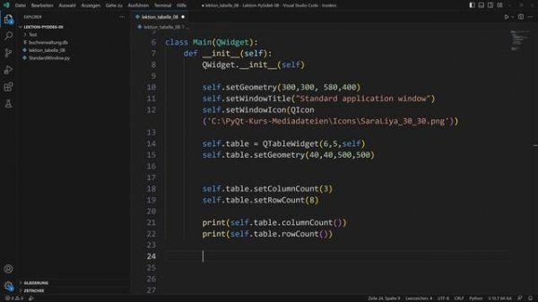 PySide6 - Python - SQLite [QTableWidget Methods] # 08