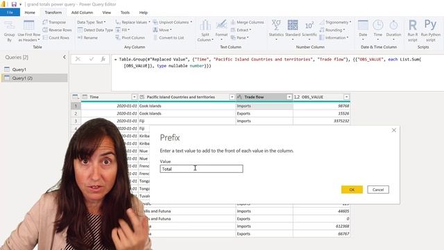 Add a grand total row to a table in Power Query смотреть онлайн