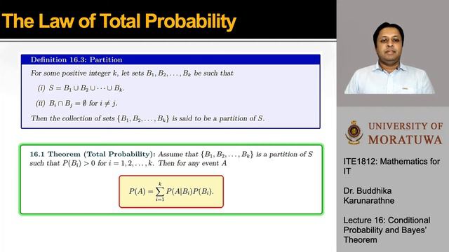 Week 09 - Conditional Probability and Bayes' Theorem смотреть онлайн