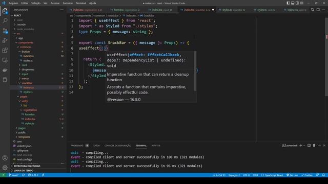 19 - Criando a função create do unity e snackbar - Next e React смотреть онлайн