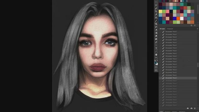 Painting in Photoshop timelapse (source) 2019 01 14 смотреть онлайн