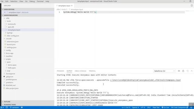 How to execute Apex anonymous code from Visual Studio Code смотреть онлайн