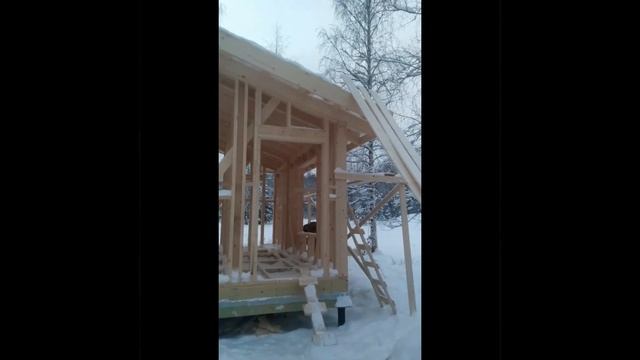 обзор промежуточного этапа строительства каркасного дома от компании СтройК-WOOD смотреть онлайн