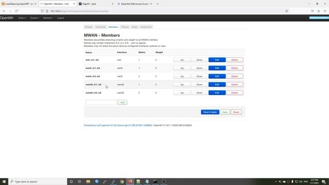OpenWRT 21.02 - Multi-WAN Load Balancing with mwan3 смотреть онлайн