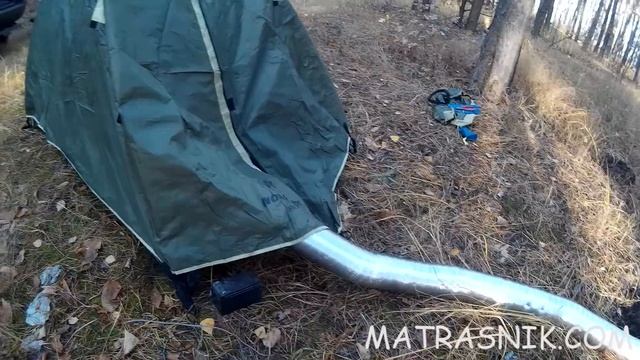 Обогрев палатки в холодное время года.