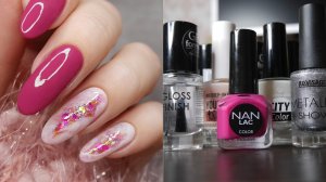 Нарядный новогодний маникюр обычным лаком. Покупки лаков и пустые флаконы