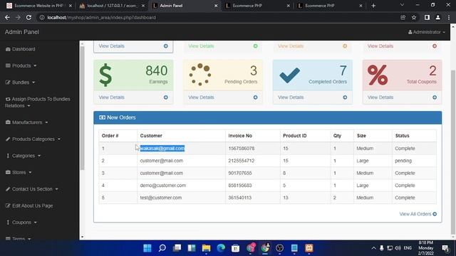 ecommerce website with admin panel in php. with open source code смотреть онлайн