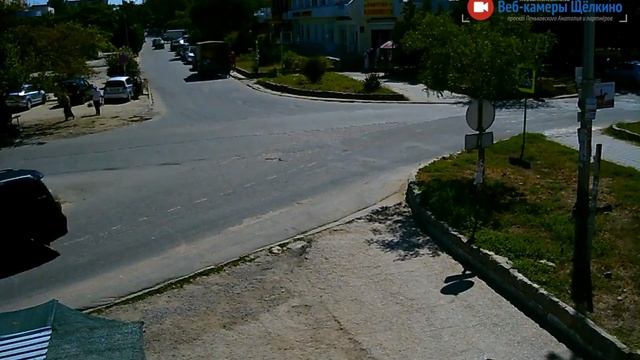 Перекрёсток в Щёлкино, 08.09.2016 - time-lapse с камеры 2 смотреть онлайн
