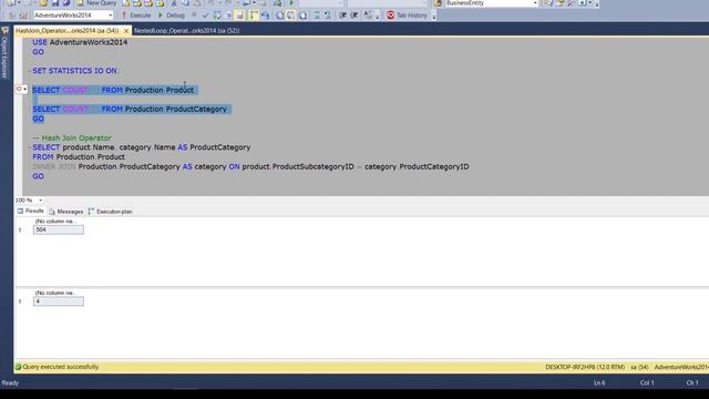 TSQL Execution Plan Operator - Hash Match Join смотреть онлайн