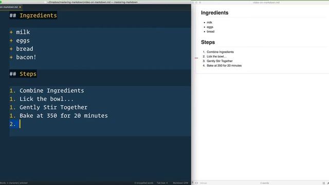 #6 — Lists — Ordered, Unordered, Bullets and Nesting — Mastering Markdown смотреть онлайн