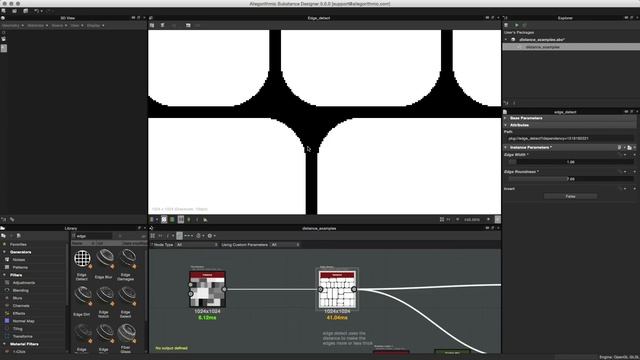 Substance Designer 5 - Distance and Edge Detect смотреть онлайн