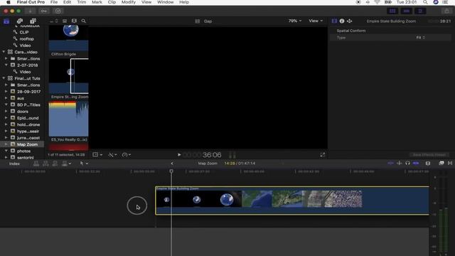 MAP ZOOM EFFECT - FINAL CUT PRO X