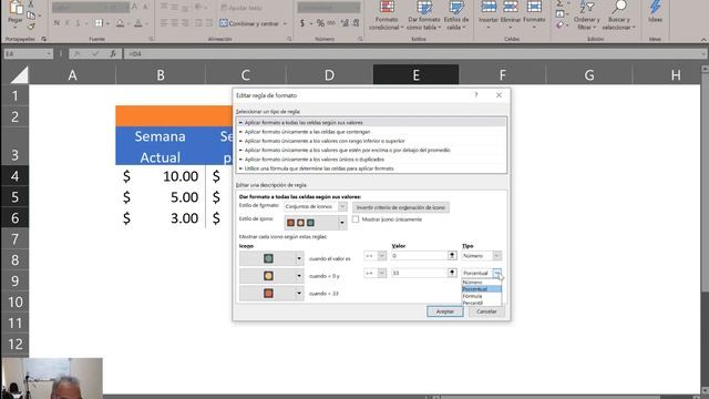 Comparar ventas semanales con semáforos en Excel смотреть онлайн