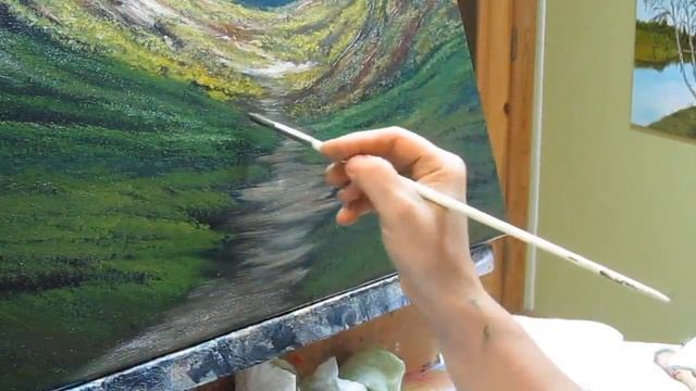 Горный пейзаж живопись маслом |Учимся рисовать горы | Как нарисовать склоны гор урок для начинающи смотреть онлайн