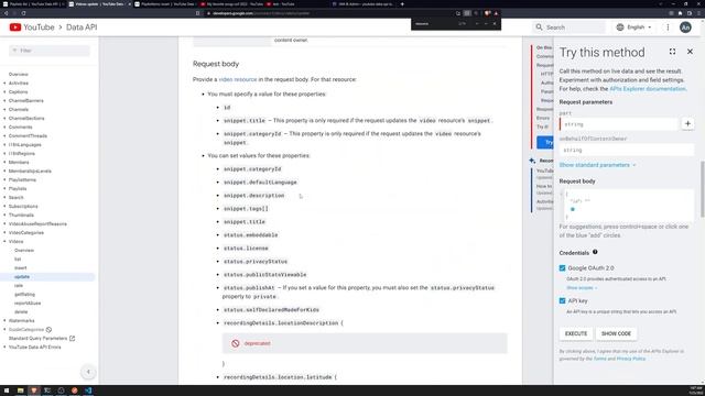 Updating YouTube Videos using YouTube Data API смотреть онлайн