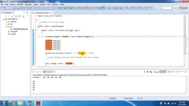 How to get each object from the TreeSet using for-each loop? | TreeSet (for-each loop) смотреть онлайн