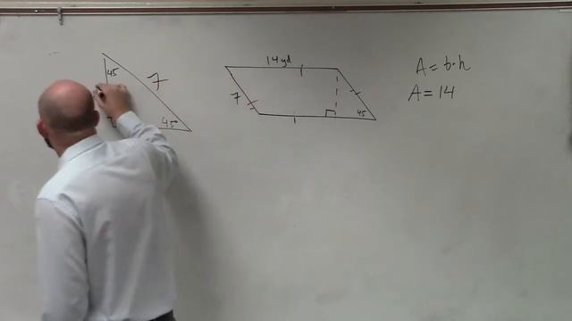 Use 45 45 90 triangle to determine the height for the area of a parallelogram смотреть онлайн