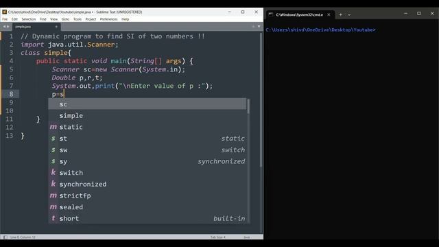 Java program to find Simple interest using Scanner class || user input values program to find SI || смотреть онлайн