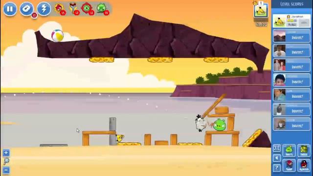 Angry Birds Friends Pigini Beach Level 6 - 3 Stars Walkthrough (Facebook) смотреть онлайн