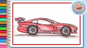 Поделки - Рисуем красный гоночный автомобиль