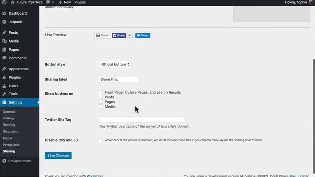JetPack WordPress Plugin Tutorial, Lesson #3: Share Buttons смотреть онлайн
