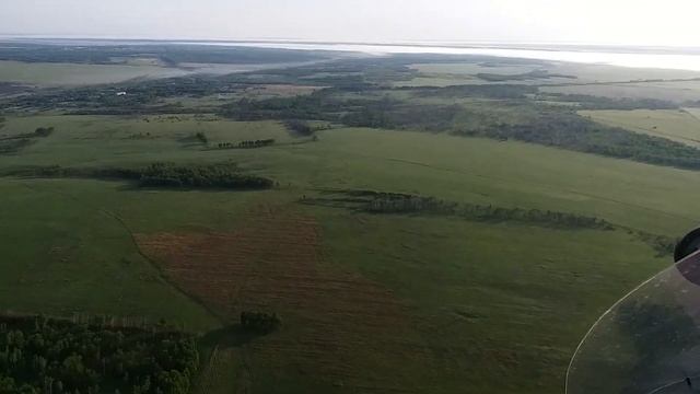 Вместо кофе с утра) Туман на горизонте. Осмотр полей с высоты птичьего полёта. смотреть онлайн