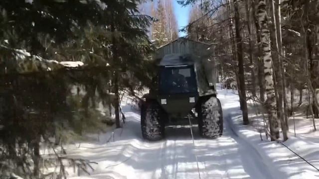 На вездеходах Тащим избу на озеро за 40 км смотреть онлайн